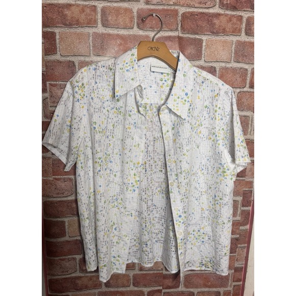 Alfred Dunner Tops - NWT Alfred Dunner Womens Size Medium Watercolor Floral Print Blouse Top NEW